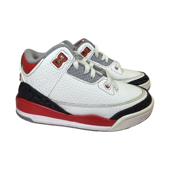 Toddler Air Jordan 3 Retro "Fire Red" sz 11c - Picture 5 of 7